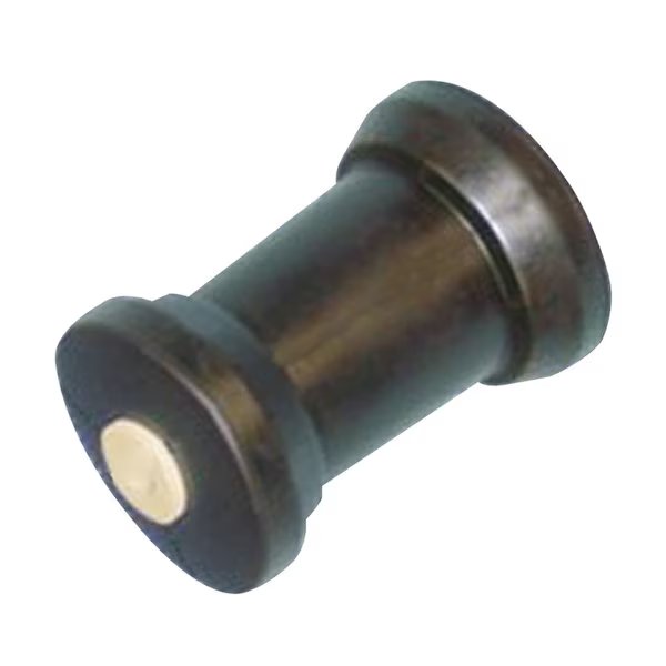 C.H. Yates 5244-105EC Black Rubber Super Heavy Duty 'V' Keel Roller - 5 in. x 0.625 in., C.H. Yates, Mfr#: 5244-105EC